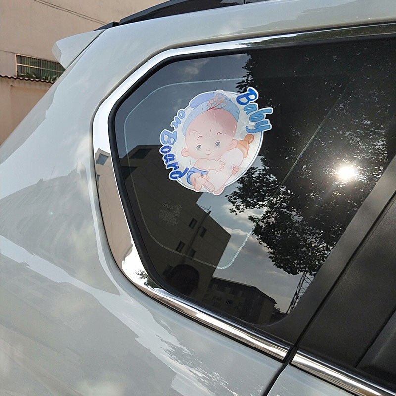 16.1*15.7CM Warning Car Sticker Lovely High Quality Graphic BABY ON BOARD Cartoon Decoration Decals