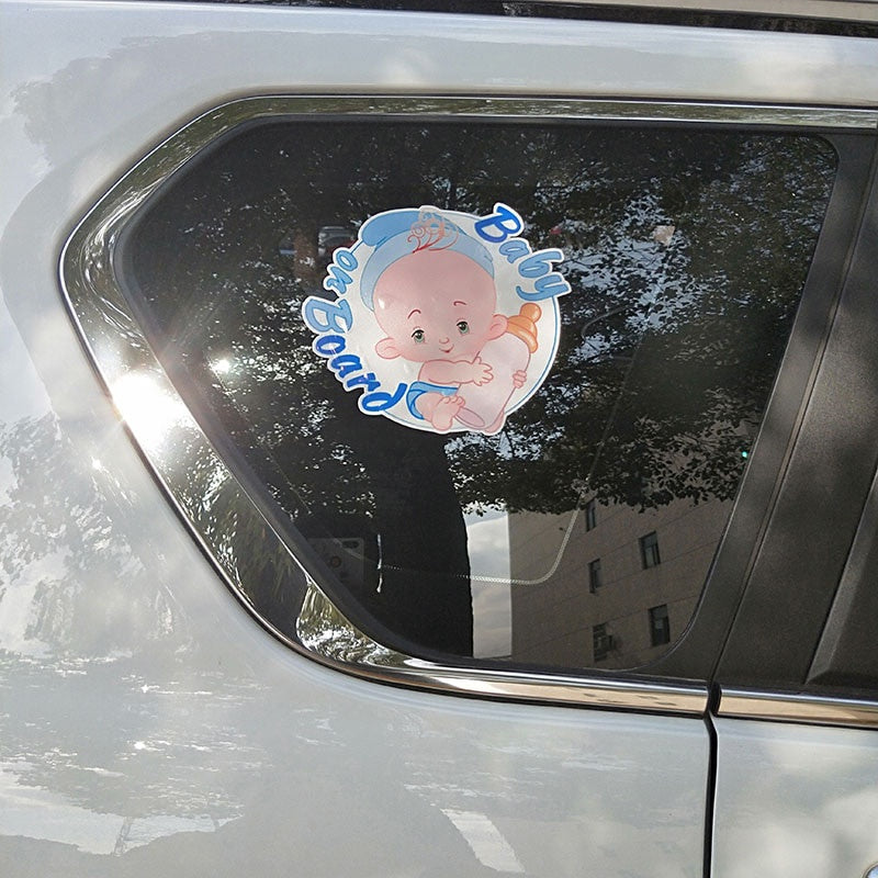16.1*15.7CM Warning Car Sticker Lovely High Quality Graphic BABY ON BOARD Cartoon Decoration Decals