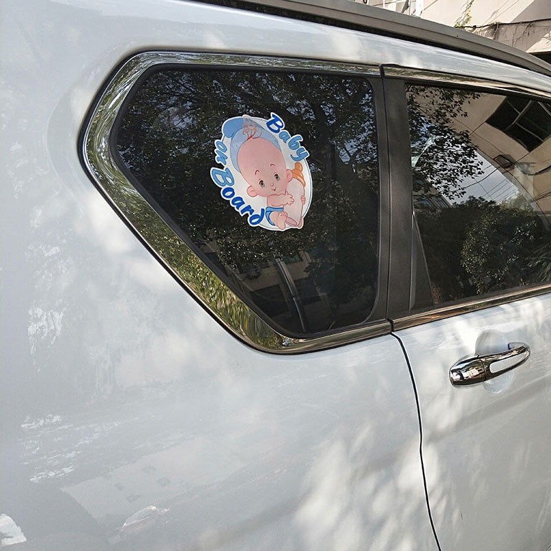 16.1*15.7CM Warning Car Sticker Lovely High Quality Graphic BABY ON BOARD Cartoon Decoration Decals