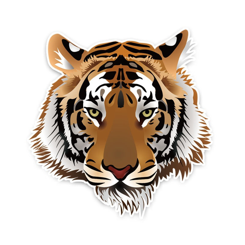 14CM*14.2CM Personality Tiger Head PVC Decal Car Sticker Waterproof Accessories