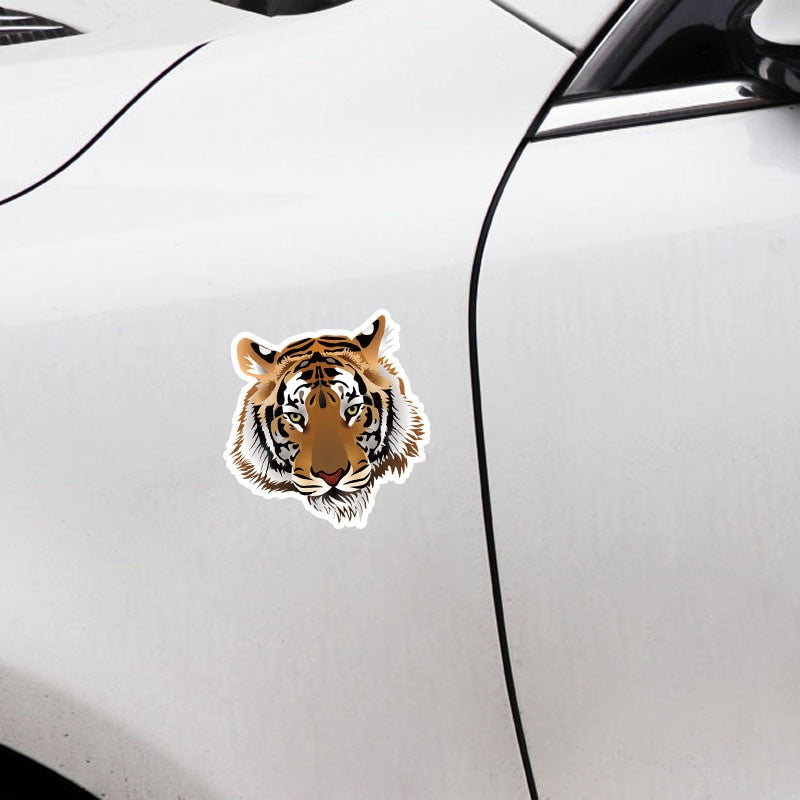 14CM*14.2CM Personality Tiger Head PVC Decal Car Sticker Waterproof Accessories