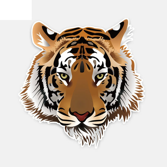 14CM*14.2CM Personality Tiger Head PVC Decal Car Sticker Waterproof Accessories