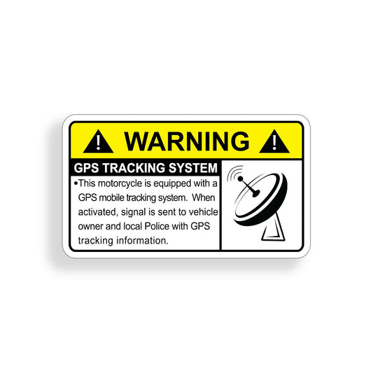 GPS Motorcycle Security Tracking Warning Safety Sticker Decal HD Motor Cycle OEM