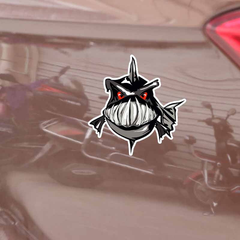 13.3CM*14CM Personality Animal Piranha Car Styling Decor Car Sticker Decal PVC