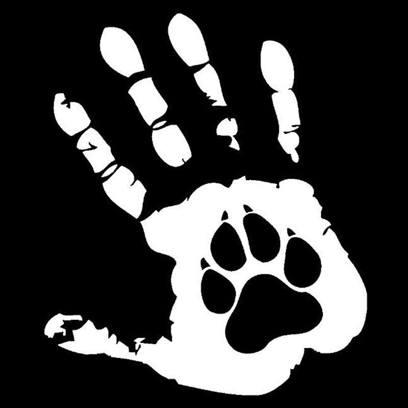 10.8CM*12.7CM The Palm Dog Funny Car India Offbeat Vinyl Sticker Decals Black/Silver C10-00187