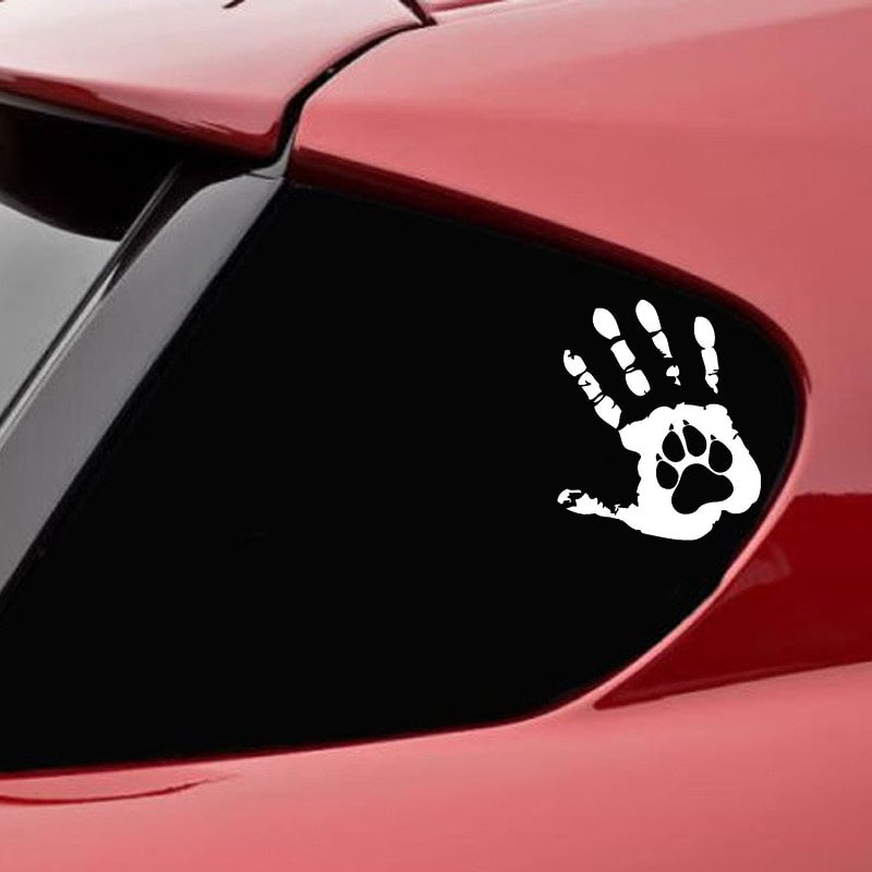 10.8CM*12.7CM The Palm Dog Funny Car India Offbeat Vinyl Sticker Decals Black/Silver C10-00187