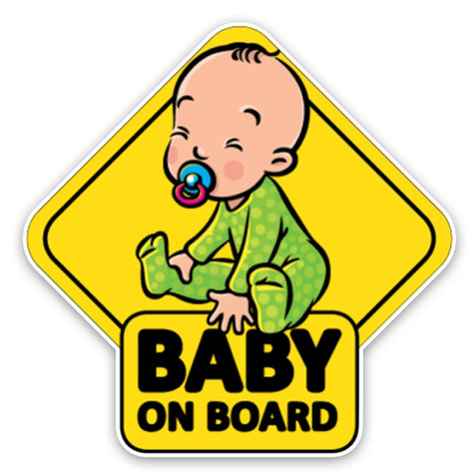 14.7*14.7CM Car Sticker Lovely Cartoon BABY ON BOARD Colored Graphic Decoration