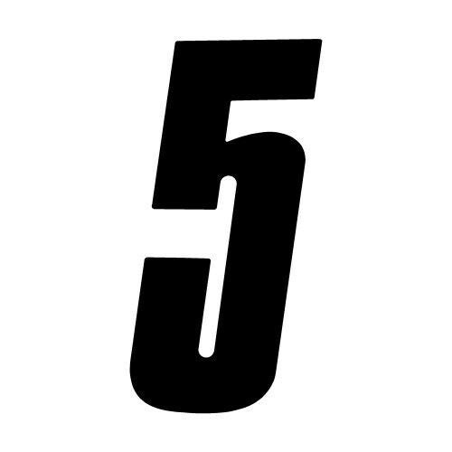 Race Number 5 racing numbers decals motocross atv dirt bike mx