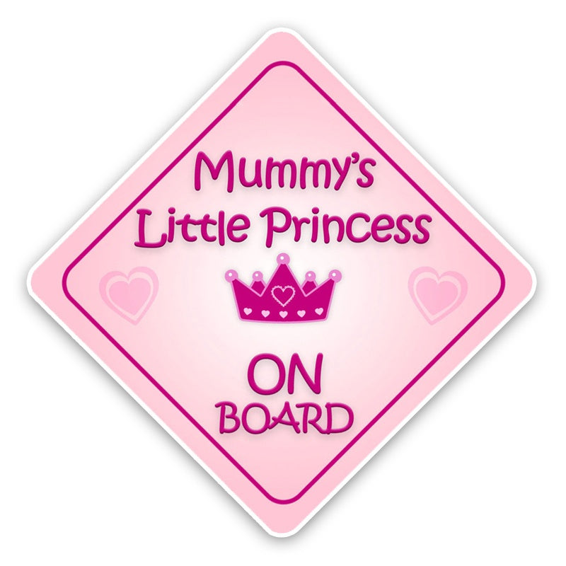13.5*13.5CM Interesting Mummy Little Princess BABY ON BOARD Bumper Window High Quality Colored Car Sticker Graphic