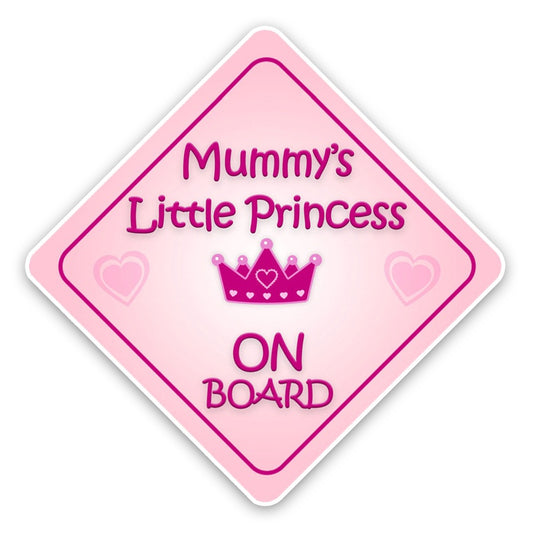 13.5*13.5CM Interesting Mummy Little Princess BABY ON BOARD Bumper Window High Quality Colored Car Sticker Graphic