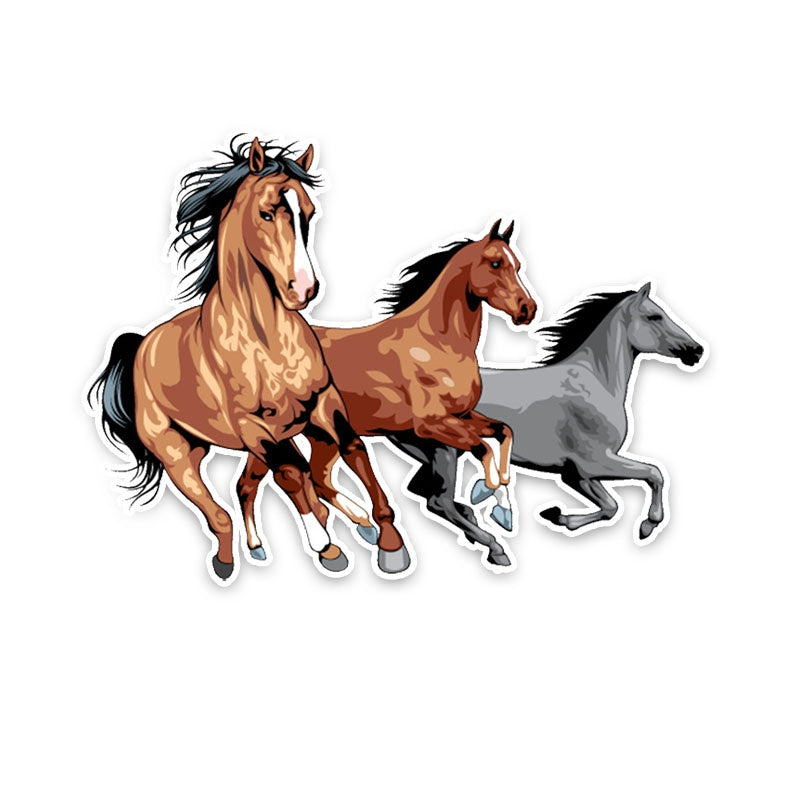 15CM*11CM Fashion Steed Horse PVC Car Windshield Sticker Decal Graphical