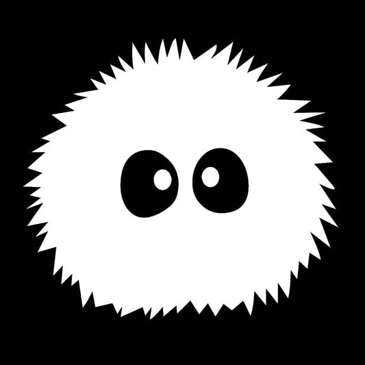 15.2*13.6CM Cute Vinyl Car Stickers Spirited Away Dust Bunnies Car Styling Decal Black/Silver C9-2253