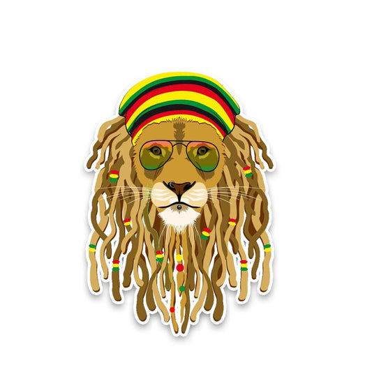 9.7*13.7CM Volk Handsome Lion Car Sticker Animal High Quality PVC Decals