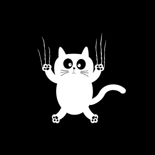 14.4CM*14.6CM Vinyl Decal Funny Cat Pet Animal Car Stickers Black Silver C10-02375