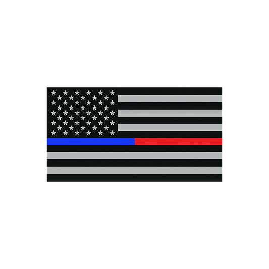 Police Fireman Sticker 911 Red Blue Line USA Flag Rescue Fire Car Bumper Decal
