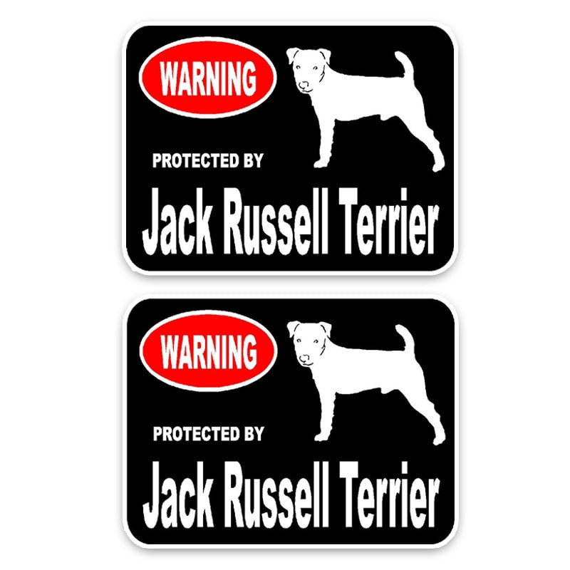 15*11.4CM 2X Jack Russell Terrier Dog PVC Car High Quality Sticker Decoration Graphic