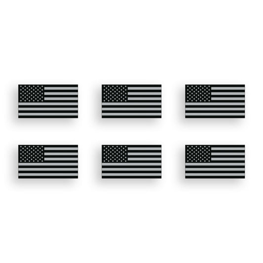 6 Mini USA Flag Stickers Decal Patriotic American Cup Phone Tag Helmet Hard Hat