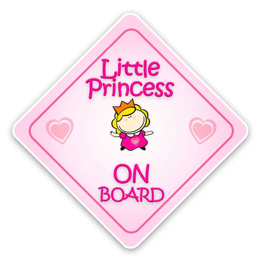 15.8*15.8CM Little Princess BABY ON BOARD Car Sticker Colored Warning Sign Decoration