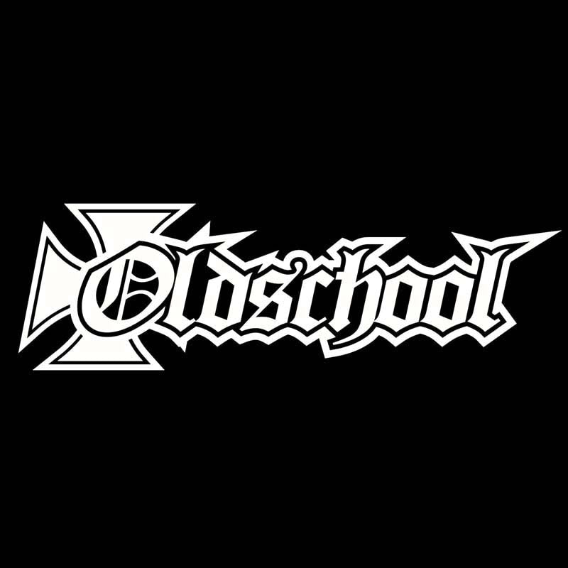 15.2CM*4.7CM OLD SCHOOL Vinyl Decal Tuning Hardcore Car Sticker Black Silver C10-01086