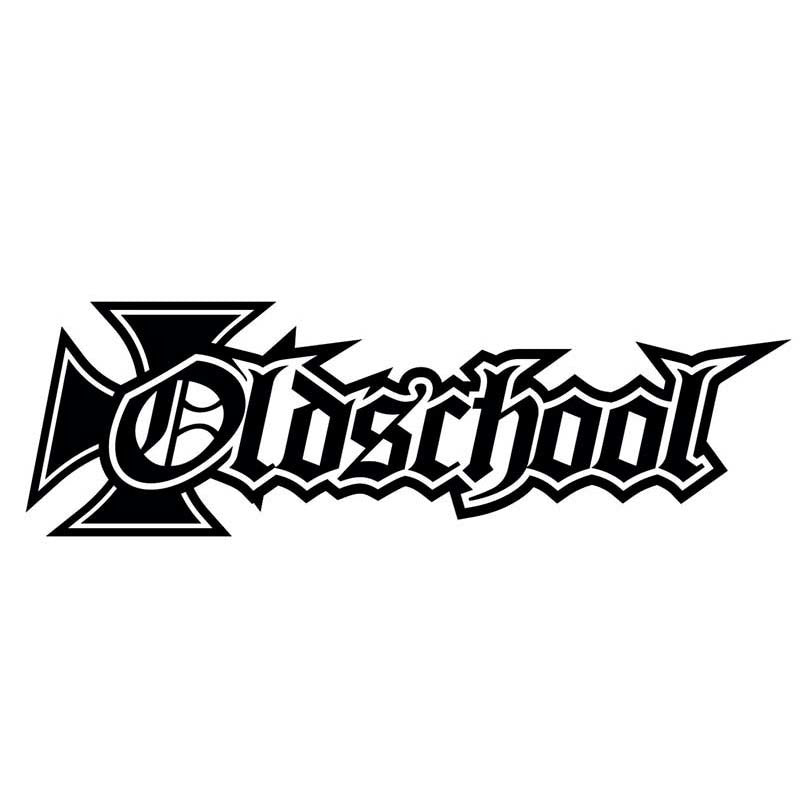 15.2CM*4.7CM OLD SCHOOL Vinyl Decal Tuning Hardcore Car Sticker Black Silver C10-01086