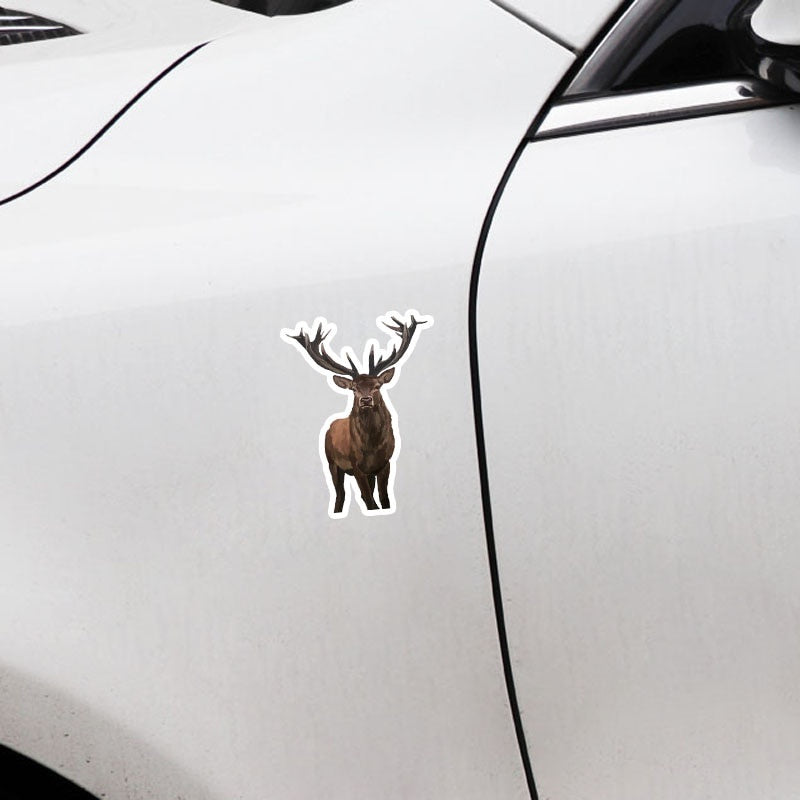 11.5CM*15.3CM Cartoon Animal Deer Car Sticker Decal Novelty Decoration Graphic PVC