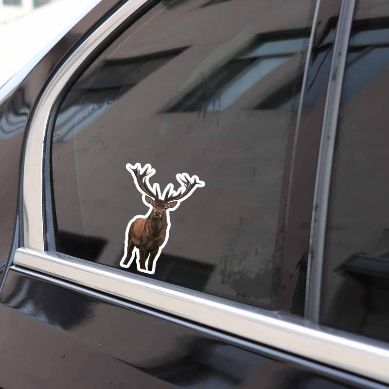 11.5CM*15.3CM Cartoon Animal Deer Car Sticker Decal Novelty Decoration Graphic PVC