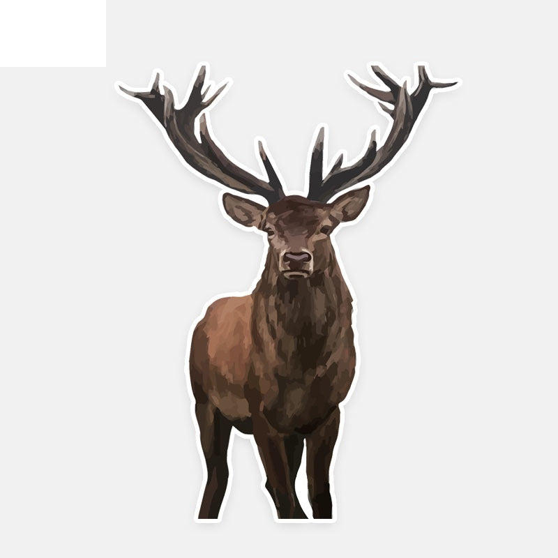 11.5CM*15.3CM Cartoon Animal Deer Car Sticker Decal Novelty Decoration Graphic PVC