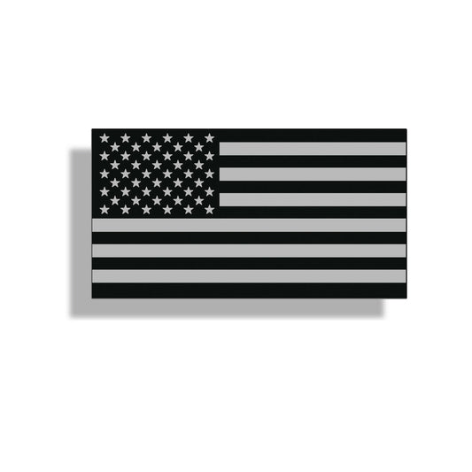 Black & Gray USA Flag Sticker American Military Car Window Bumper Subdued Decal