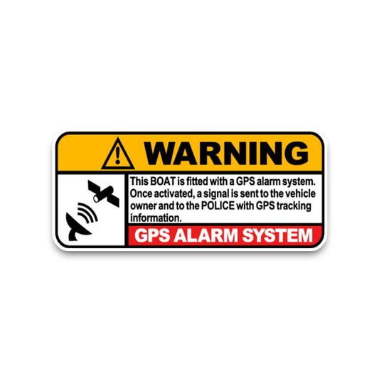 13*5.8CM Warning Boat Real Time GPS Tracking Link To   Decals PVC Car Sticker