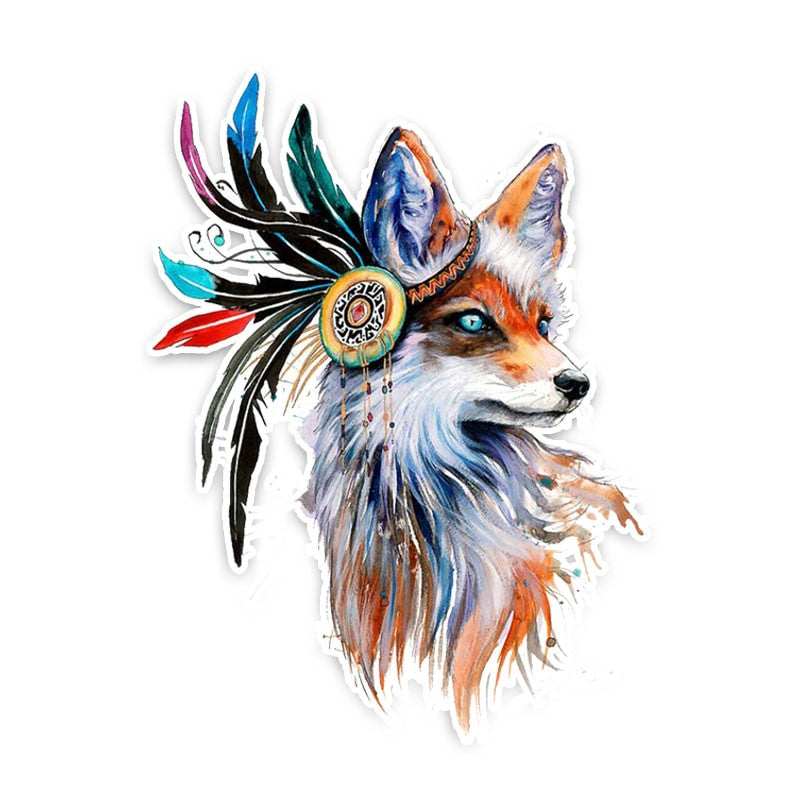 11.8CM*16CM Beautiful Fox Animal Car-styling Car Sticker Decoration Decal PVC