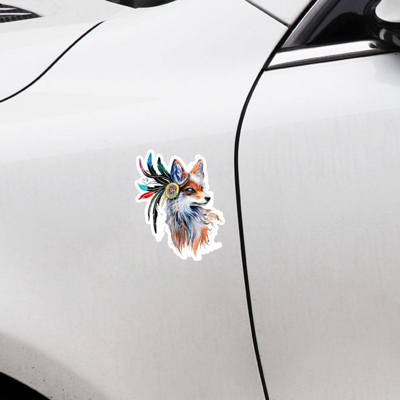 11.8CM*16CM Beautiful Fox Animal Car-styling Car Sticker Decoration Decal PVC