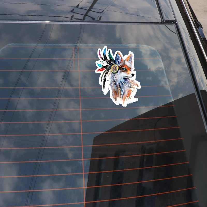 11.8CM*16CM Beautiful Fox Animal Car-styling Car Sticker Decoration Decal PVC