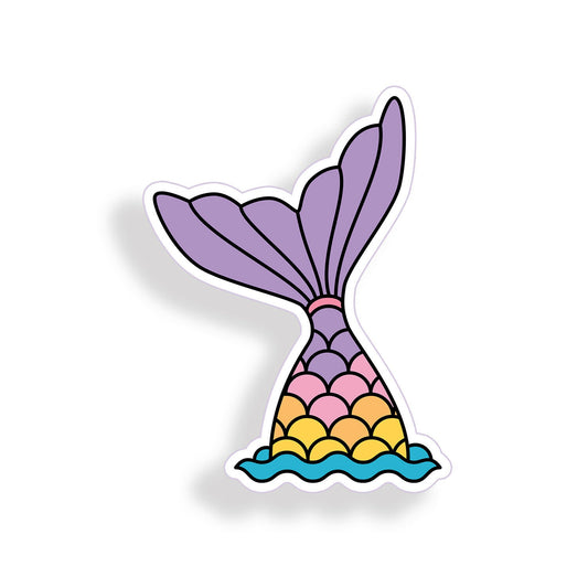 Purple Mermaid Tail Sticker Laptop Cup Beach Car Vehicle Window Bumper Decal