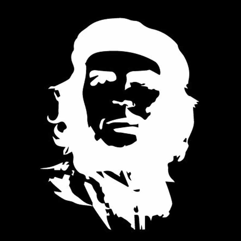 11CM*14.8CM Serious Celebrity Che Guevara Car Vinyl Decal Decorate Sticker Black/Silver C27-0110