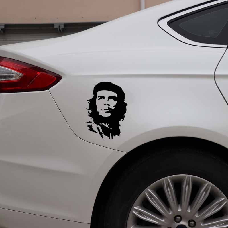 11CM*14.8CM Serious Celebrity Che Guevara Car Vinyl Decal Decorate Sticker Black/Silver C27-0110