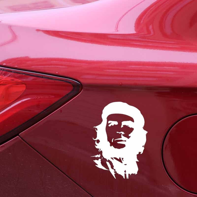 11CM*14.8CM Serious Celebrity Che Guevara Car Vinyl Decal Decorate Sticker Black/Silver C27-0110