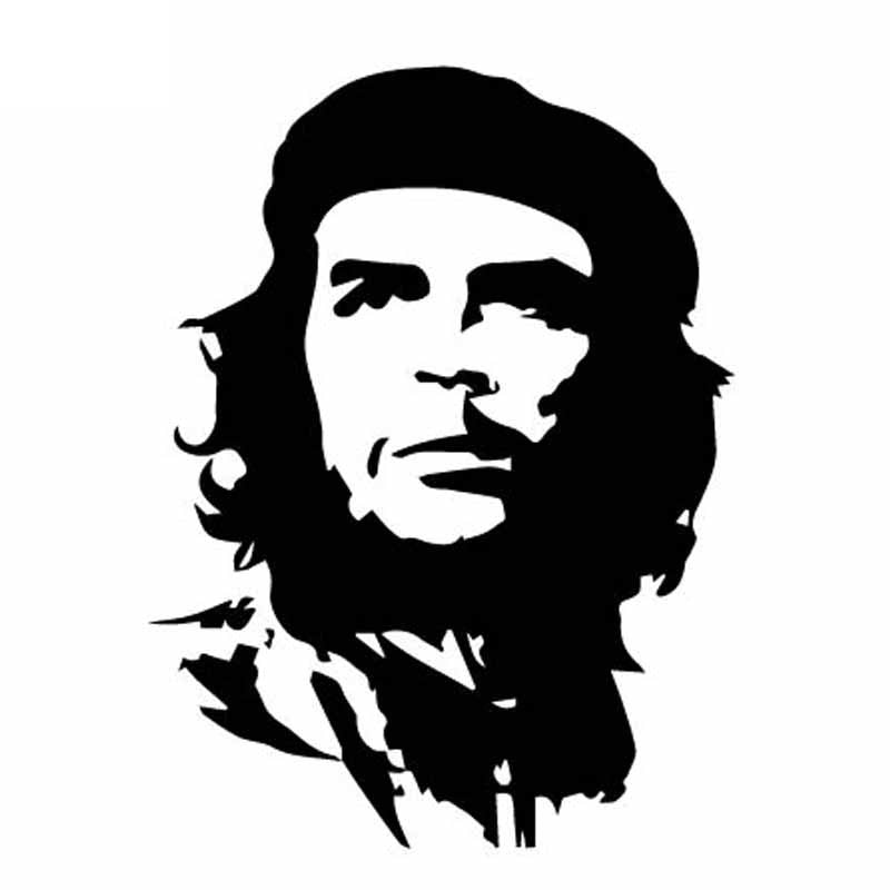11CM*14.8CM Serious Celebrity Che Guevara Car Vinyl Decal Decorate Sticker Black/Silver C27-0110
