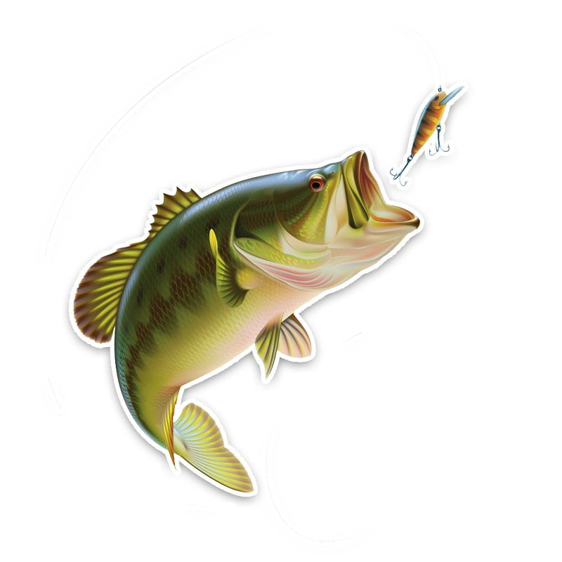 12.5CM*13CM Fun Cartoon Big Fish Eats Small Fish PVC Car Sticker Decal