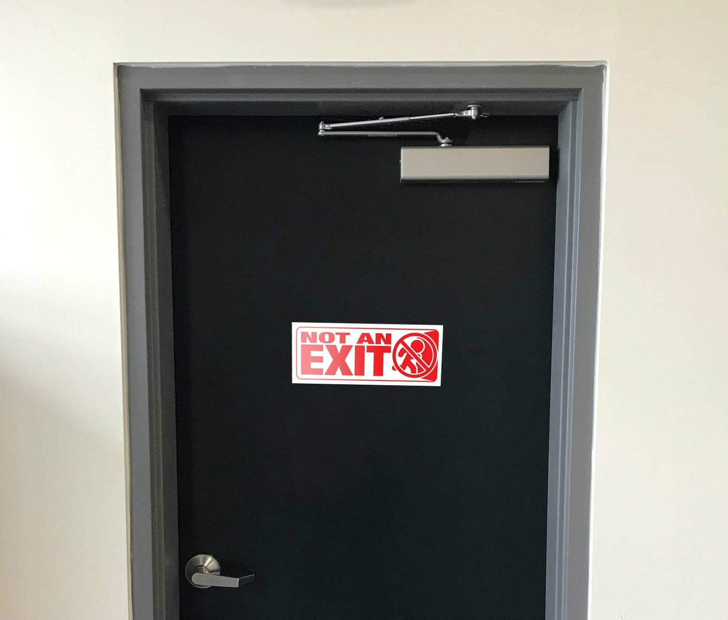 10"x4" 3Pcs Not An Exit Signs Stickers, for Office, Buildings & Workplace Indoor & Outdoor