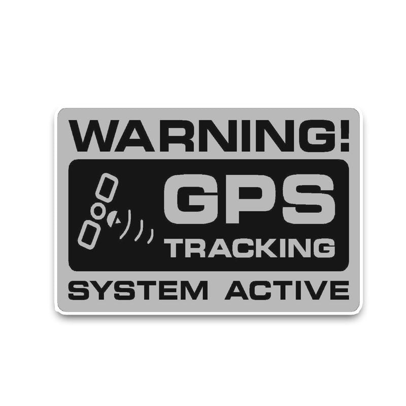12.2*8CM Noticeable Warning GPS Tracking System Active Decals PVC Car Sticker