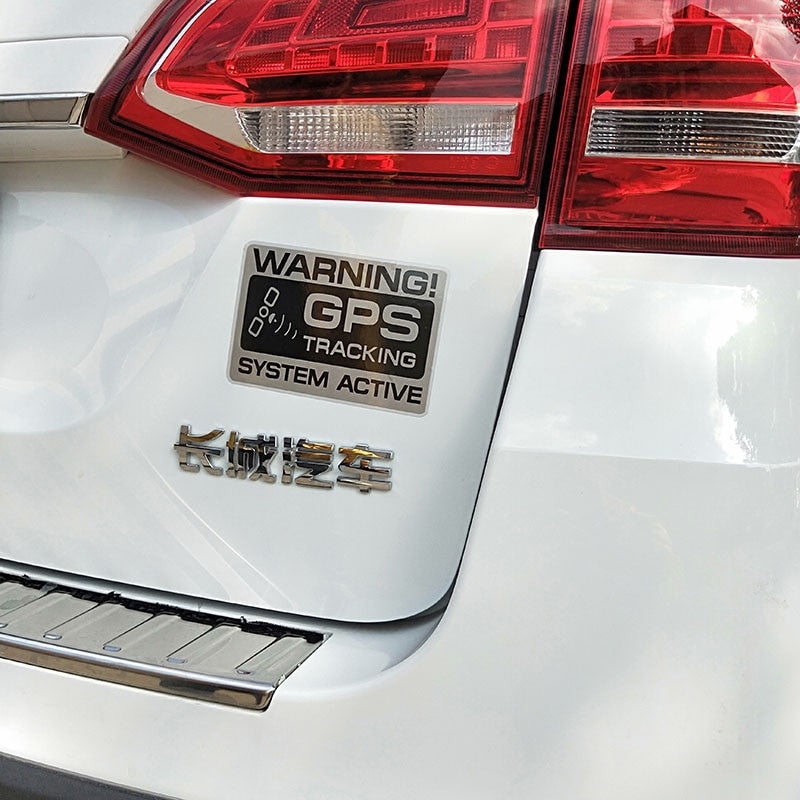12.2*8CM Noticeable Warning GPS Tracking System Active Decals PVC Car Sticker