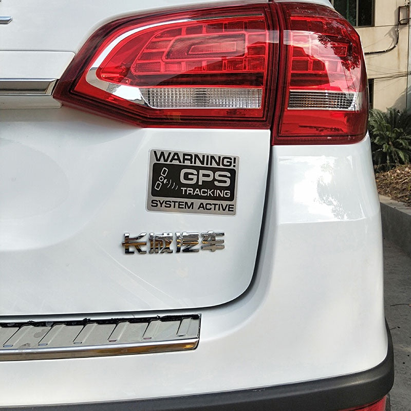 12.2*8CM Noticeable Warning GPS Tracking System Active Decals PVC Car Sticker