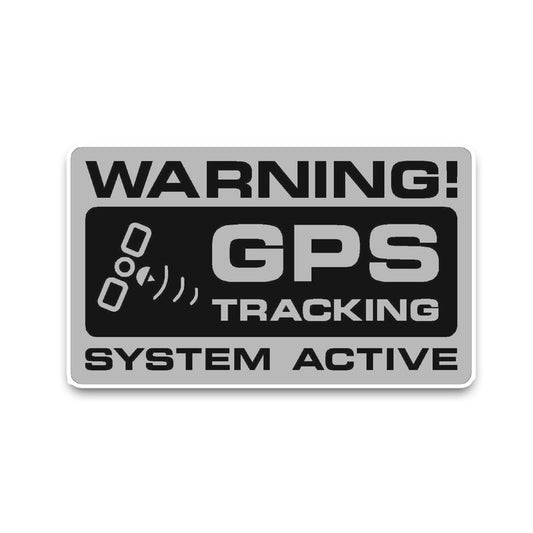 12.2*8CM Noticeable Warning GPS Tracking System Active Decals PVC Car Sticker