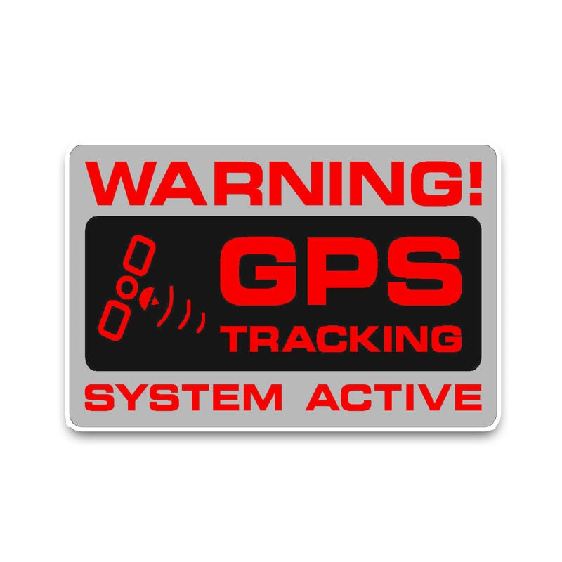 12.2*7.3CM Car Sticker Warning GPS Tracking   System Active Noticeable Decals PVC