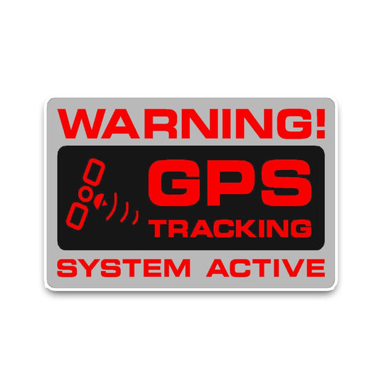 12.2*7.3CM Car Sticker Warning GPS Tracking   System Active Noticeable Decals PVC
