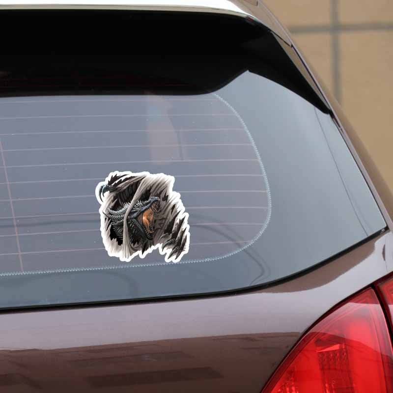 13.5CM*14.2CM Fashion Personality Western Dragon Animal Car Sticker Decal PVC