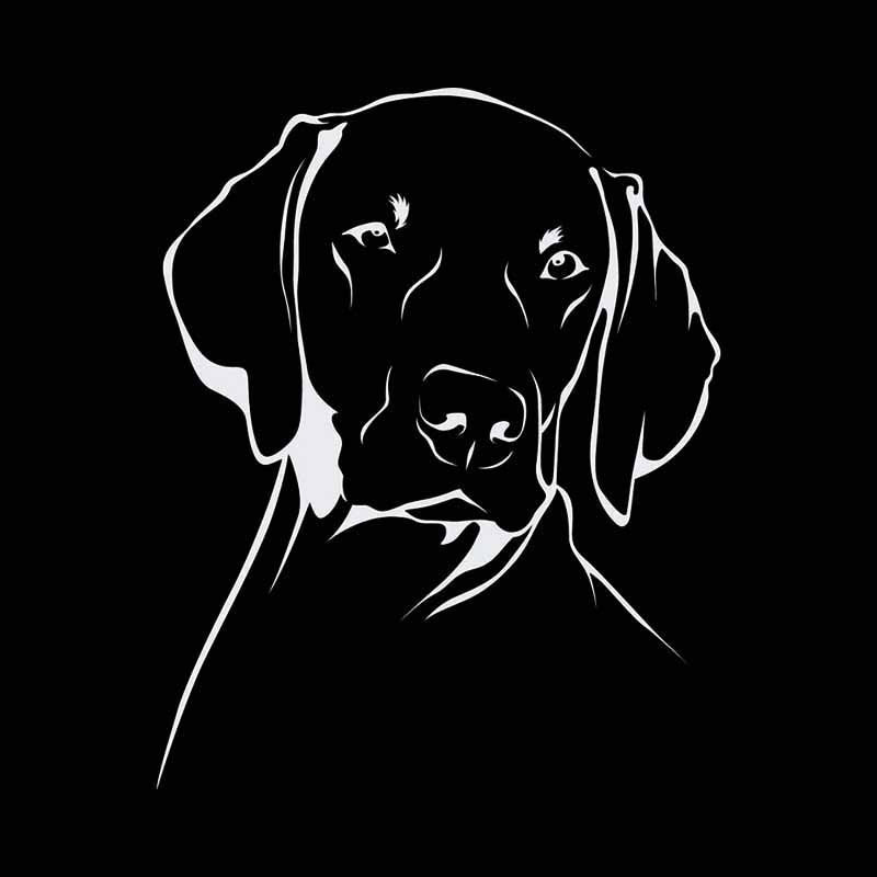 13X16.2CM Weimaraner Dog Animals Pets Vinyl Decal Car Sticker Cartoon Black/Silver C24-1119