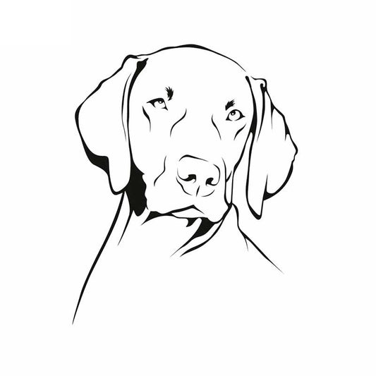 13X16.2CM Weimaraner Dog Animals Pets Vinyl Decal Car Sticker Cartoon Black/Silver C24-1119