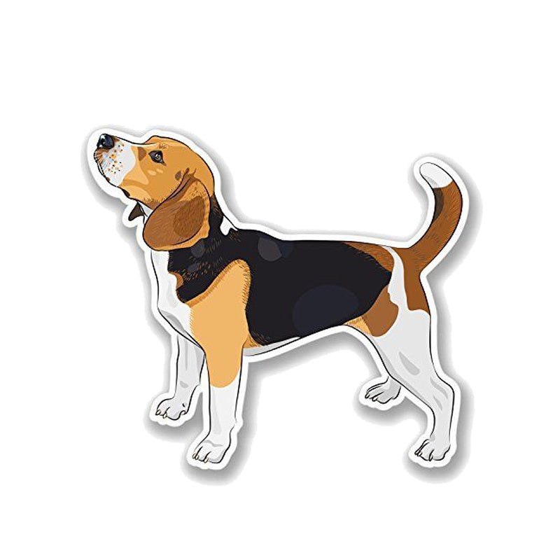 13.5*12CM Beagle Dog PVC Car Decoration Car Sticker Decals