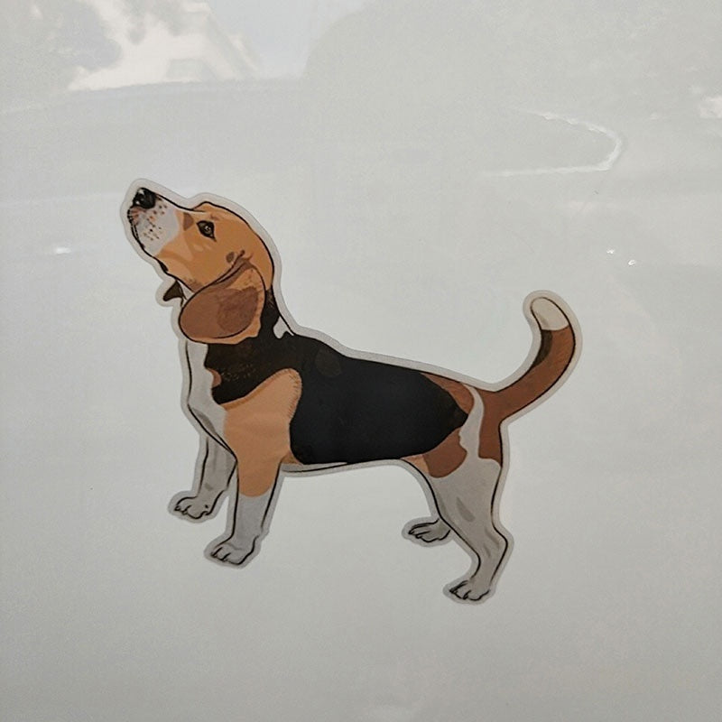 13.5*12CM Beagle Dog PVC Car Decoration Car Sticker Decals